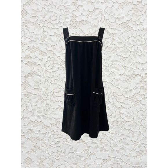American Vintage Dresses & Skirts - vintage black & white babydoll mini dress with cute buttons and mini pockets